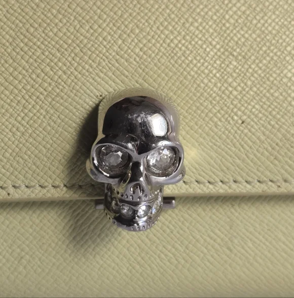 Alexander McQueen Yellow Saffiano Leather Trifold Wallet - Picture 4 of 16